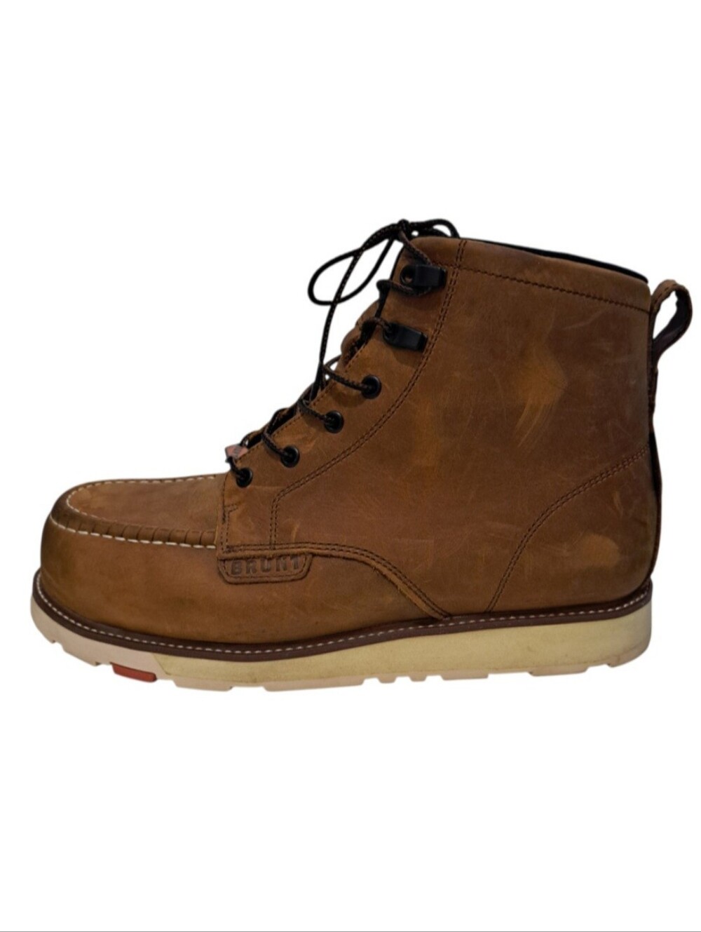 Brunt Waterproof Marin Comp Toe EH Leather Comfort Work Boot Sz 11.5 Brown